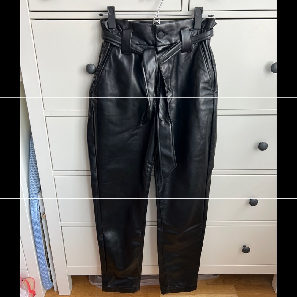 Express Leather Paperbag Pants